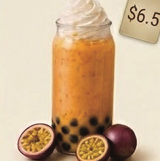 Passion Fruit Milk Tea.