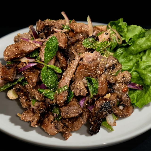 Yum Kor Mu Yaang Salad / ยำ คอหมูย่าง.