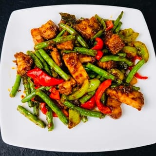 50. Spicy Green Bean with Crispy Pork Belly