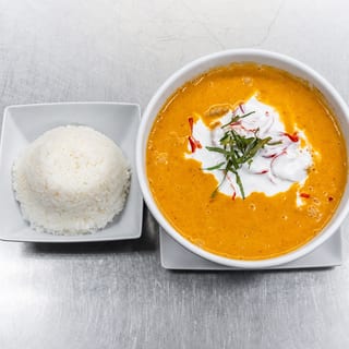 Pumpkin Curry Chicken with Rice / แกงฟักทองไก่