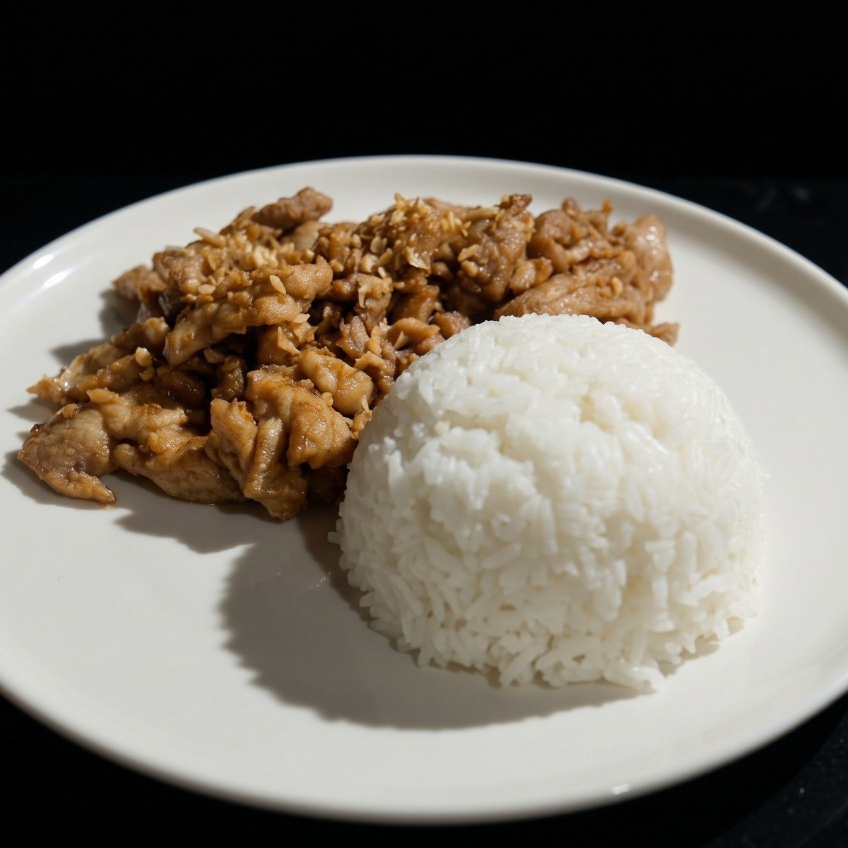 Garlic Chicken with Rice / ไก่ทอดกระเทียมราดข้าว.